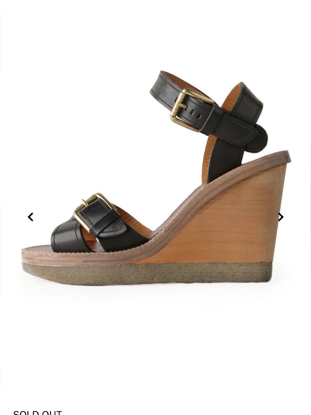 ISABEL MARANT Handy Black Leather Wood Wooden Wedges BOHO Sandals 10 Worn Once!